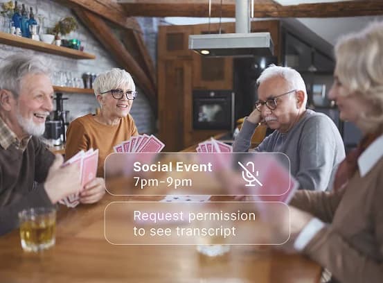 Older adults enjoying a card game at home