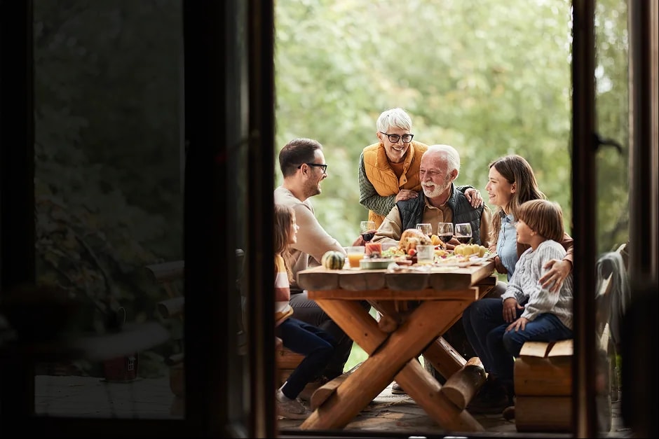 Family caring together